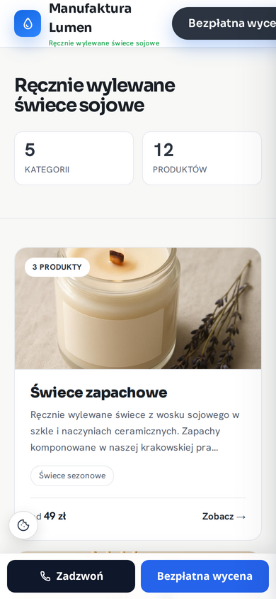 Katalog produktów na telefonie