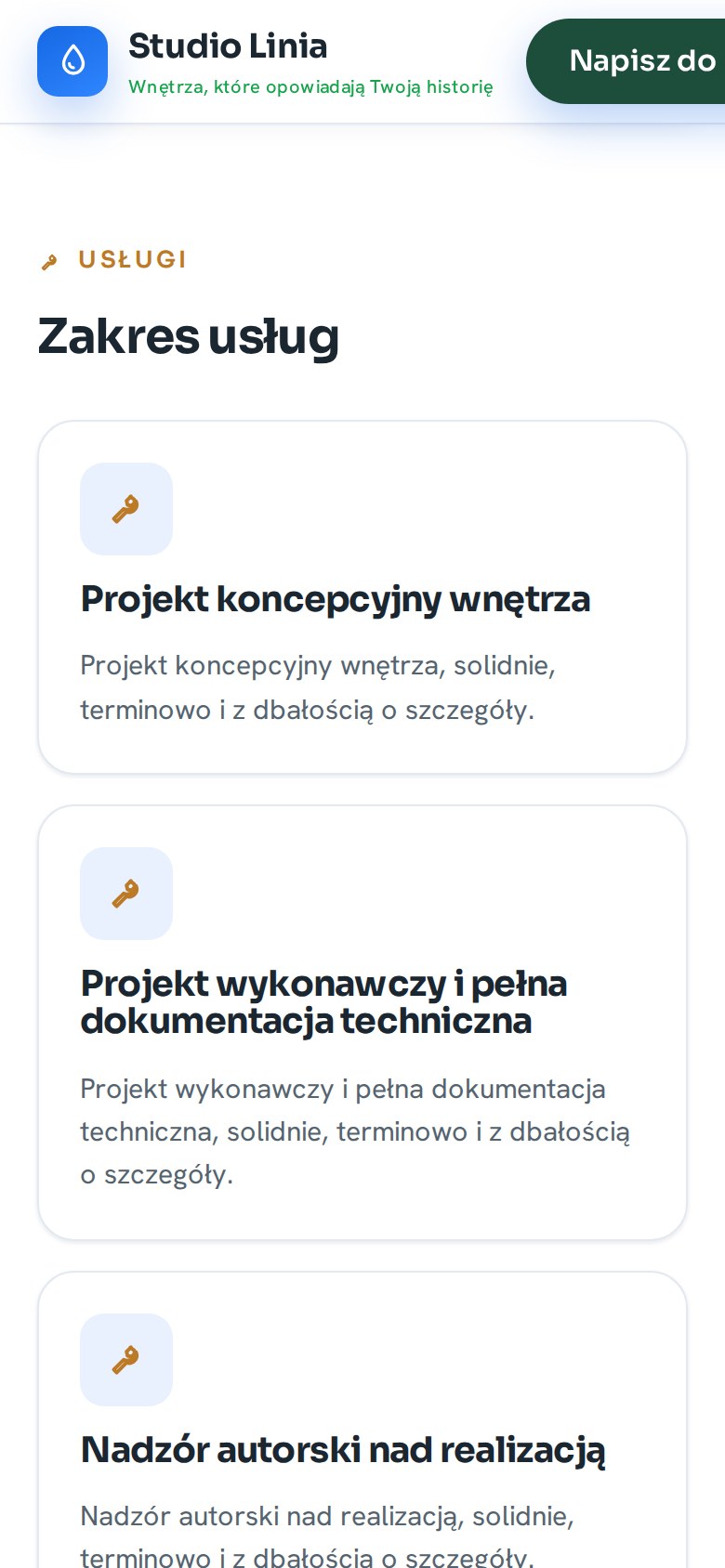 Studio Linia na telefonie, oferta usług