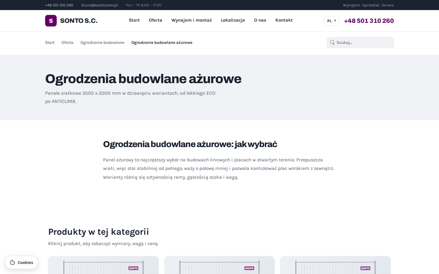 Listing kategorii z filtrami atrybutowymi