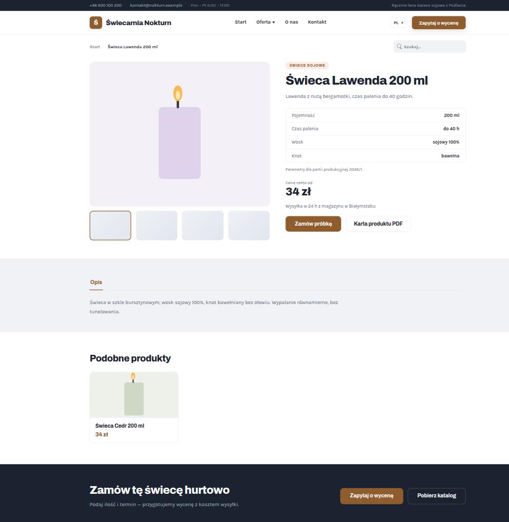 Gotowa karta produktu na stronie